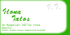 ilona talos business card